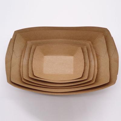 China Factory Disposable Custom Made Snack Ship Box French Fries Packaging Box Paper Packing Box for sale