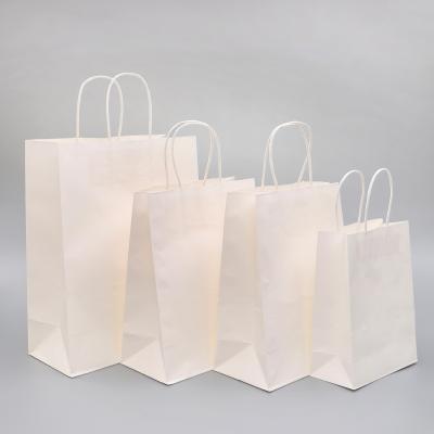 China Wholesale Customized Recycled Paper Coffee Packaging Materials Factory LOGO Handle Shopping Bags for sale