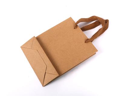 China Customized Wholesale High Quality Brown White Brown Recycled Materials Factory LOGO Handle Kraft Paper Kraft Bag For Bread for sale