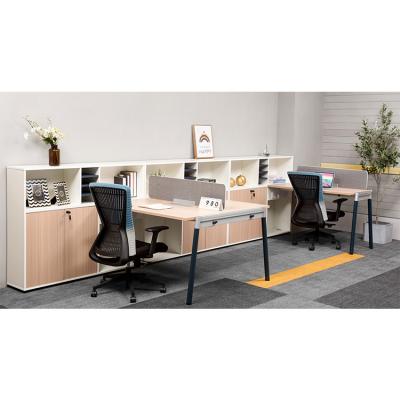 China Modern Convertible Workstation Four Person Office Desk Table Foshan Wooden Customization Executive Desk for sale