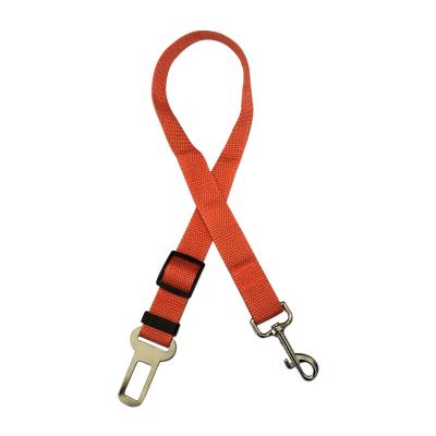 China Amazon Success Reflective Dog Car Seat Belt With Printed Polyester Seat Belt Webbing Car Safety Leads Vehicle Seat Belt For Pet for sale