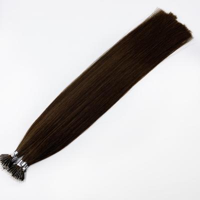 China Pulled Ring Hair Wholesale Virgin Nano Silky Straight Double Wave Nano Hair Extensions for sale