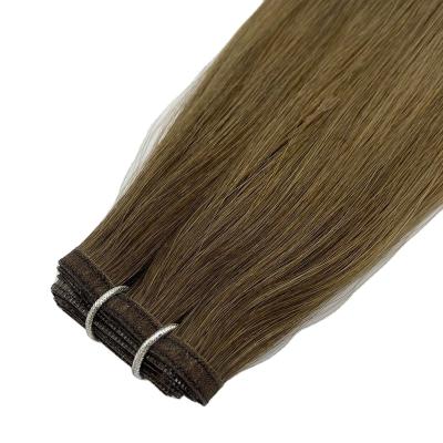 China Wholesale Price Straight Double Drawn High Quality Flat Weft Hair Extensions For Women for sale