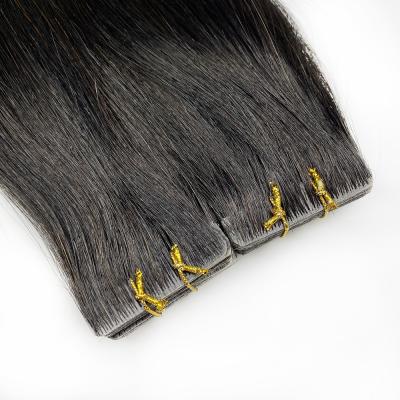 China Silky Straight Wave Longer Lasting Top Quality Cuticle One Full Aligned Virgin Russian Hair Invisible Squirt Tape Hair Extension for sale