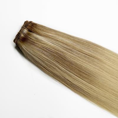 China Wholesale Cheap Balayage Color Machine Wave Silky Straight Hair Vendors Weft for sale