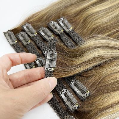 China Straight Factory Directly Supply Tangle Free Non Shedding 100% Remy Human Hair Lace Clip In Extensions for sale