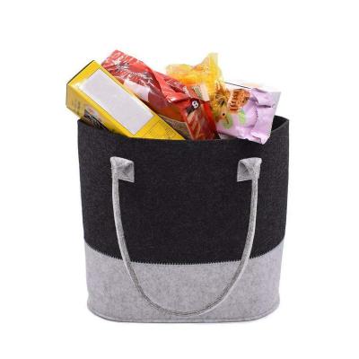 China Portable Thick Felt Lady Waterproof Storage Shopping Handbag for sale