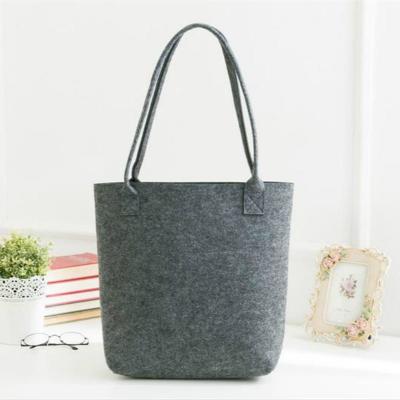 China Sustainable Lady Storage Bags Portable Felt One-Shoulder Handbag Sundries Book Toy Storage Bag for sale