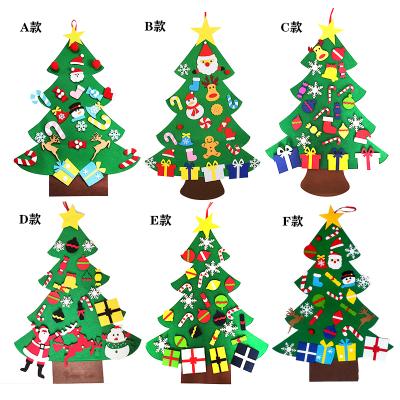 China Christmas Decoration Explosion Custom Felt Christmas Tree DIY For Kids Christmas Holiday Decor for sale