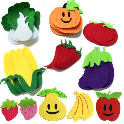 China Learn and Practice / ID Number New Style Felt DIY Fruits and Vegetables Cartoon Applique Wall Decoration for sale