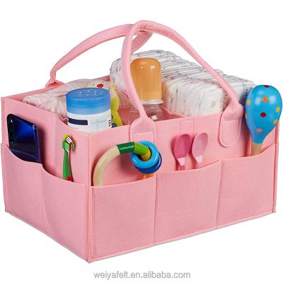 China UpgradeBoy Folding Girl Diaper Storage Box with Dust Cover, Portable Baby Storage Bag, Felt Bag for sale