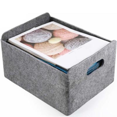 China Large Felt Sustainable Foldable Storage Bag Household Storage Basket for sale