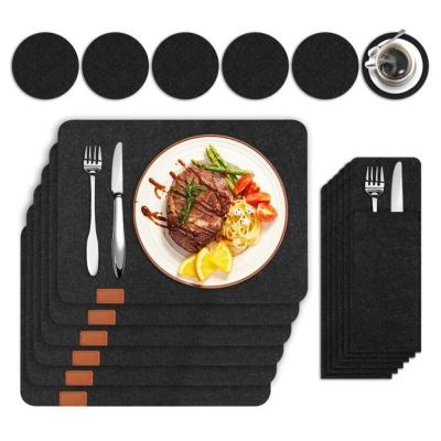 China Heat Insulation Sustainable Washable Non-slip Table Mat, Coaster, Western Dish Table Mat for sale