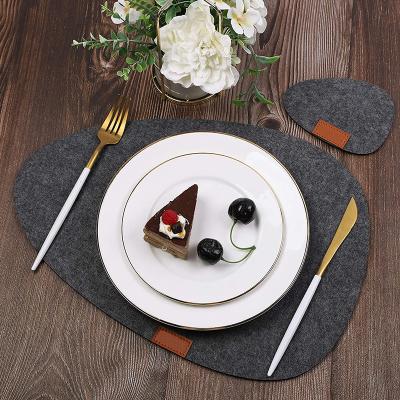 China Durable waterproof and oil-proof felt table mat, place mat, felt coaster can be reused for sale