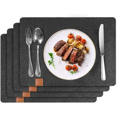 China Hot Sale Eco-friendly Oilproof Table Cushions Mat Coaster Felt Table Mat Made In China for sale