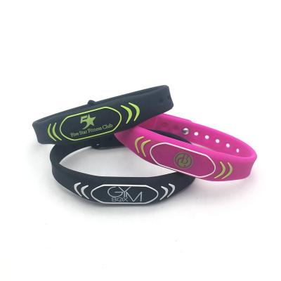 China Customized custom logo/color gym rfid wristband festival wristband for id for sale