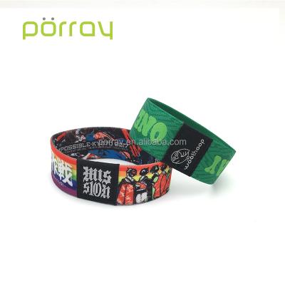 China Festival stretch nfc woven fabric fading free rfid wristband washing for sale