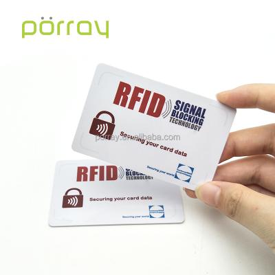 China Protect your custom payment card wallet blocker 13.56mhz rfid paper card rfid blocking card for sale