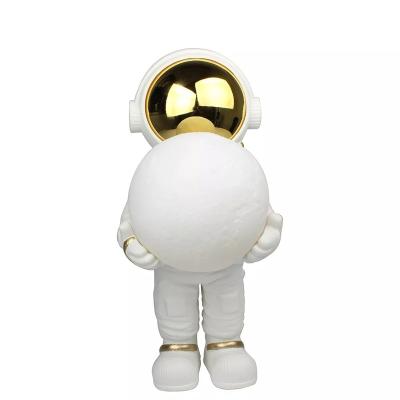 China Cute Cartoon LED Flashing Light Astronaut Speaker Cartoon Wireless Speaker With LED Night Light Support TF FM For Kids for sale