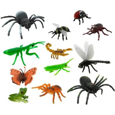 China Plastic PVC Joke Toy PVC Crazy Insect Toys Set 12 Kinds Of Insect Model for sale