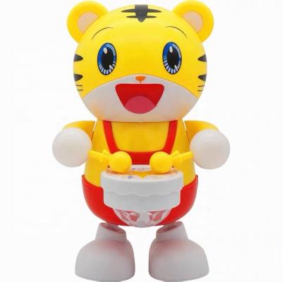 China Beautiful Tiger Toy Drum Plastic Electric Light With Sound And for sale