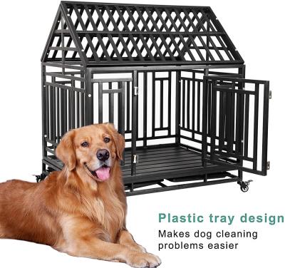 China American metal outdoor dog kennel / outdoor big dog cage,plastic surface treatment for sale