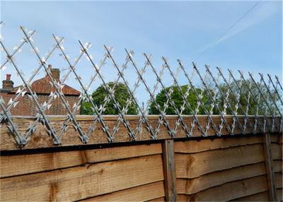 China Blade Barbed Mesh 450mm Coil Diameter Concertina Bto22 Fencing Sale Flat Razor Wire for sale