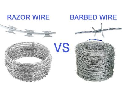 China Hot Dipped Galvanized/PVC Coated BTO12 BTO22 CBT65 Razor Wire/ Stainless Steel Razor Blade Barbed Wire for sale