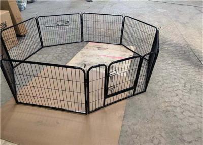 China 8 Panels Pet Stainless Dog Cage Crates Puppy Playpen Play Pen Exercise Cage Fence for sale