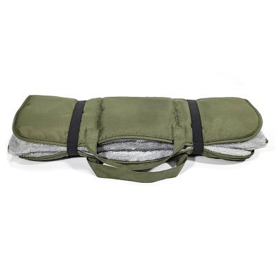 China Viable Army Green Double Layer Single Foldable Dog Mat Comfortable Dog Sleeping Pad for sale