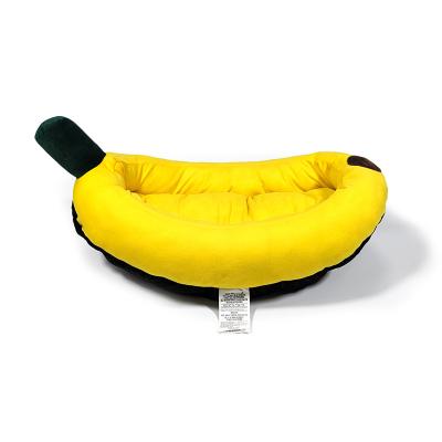 China Breathable Cute Yellow Pet Bed Small Banana Cat Pet Sleep Nest Customized By Manufacturer for sale