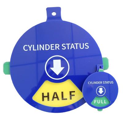 China Hospital 10 cm 4 Segment Sign Full, Half, In Use, Empty Cylinder Status Safety Signage Warning and Caution for sale