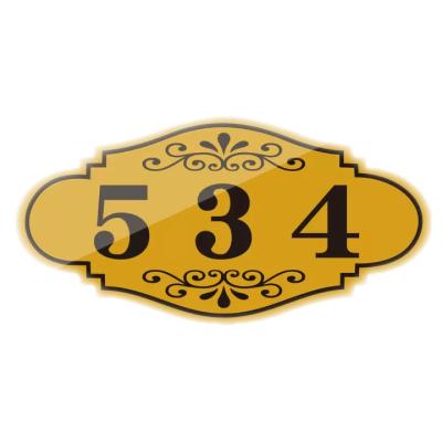 China Custom Acrylic Office Home Signage Laser Engraving Sheet Hotel Room Door License Plate Sign for sale