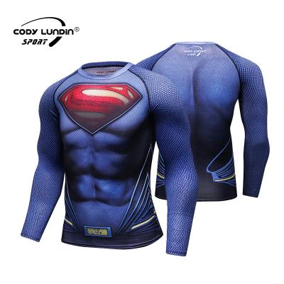 China Anti-wrinkle Anti-wrinkle clothing factories in china wholesale fitness men's bodybuilding sublimation long sleeve T-shirt for sale