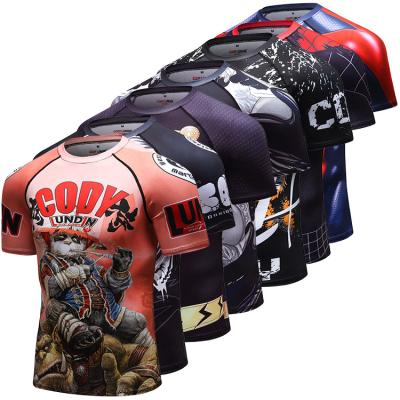 China Cody Lundin Compression High Quality Men's Rash Guard 3D Anti-Shrink Anti-Shrink T-Shirt Printed T Shirts for sale