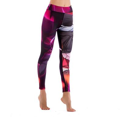 China Wholesale Antibacterial Antibacterial Your Design Printed Custom Printed High Waisted Leggings Gym Gaiters for sale