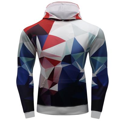 China Custom Sublimation Sportswear All Over Print Polyester Spandex Hoodie Men's Anti-pilling Anti-pilling for sale