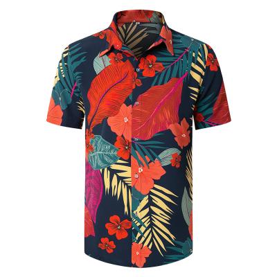 China Anti-pilling anti-pilling 2020 summer custom printing polyester and Spandex men's beach shirt for sale