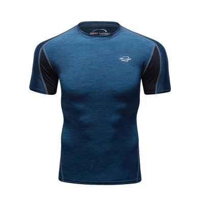 China Logo Compression Gym Shirt Men Sportswear Compression Shirts Anti-Shrink Sports Beach Wear Shirts Custom Wholesale Anti-Shrink Shirt Men for sale