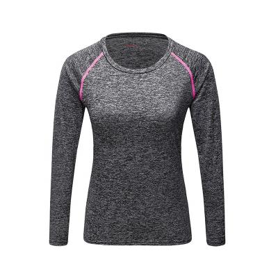 China Custom Brand Antibacterial Antibacterial Women Gym Clothes Mask Long Sleeve Women Sport T-shirt Good Quality Soccer Shirt Long Sleeve Workout Shirt for sale