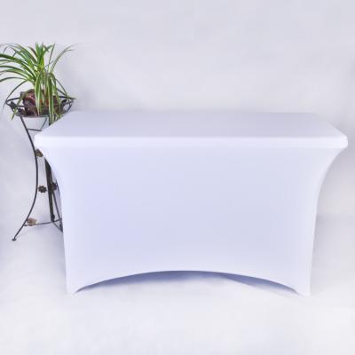 China Custom White Spandex Custom Table Covers and Chair Covers Party Wedding Table Cloth for sale