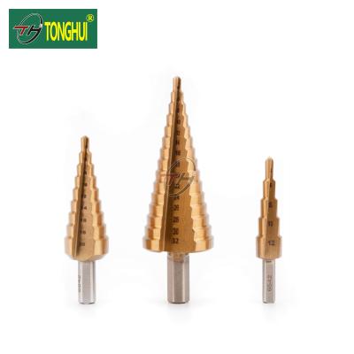 China 4 To 20mm Straight Flute Steel HSS 6542 Step Drill Bits Durable For Sheet Metal for sale