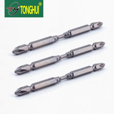 China Long PH2 Screwdriver 65MM Air Screwdriver Bit Double End Magnetic Screwdriver Bit With Coils for sale