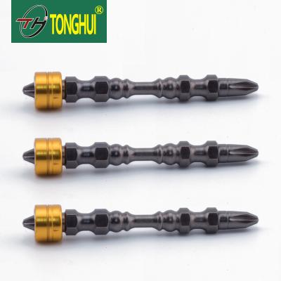 China Air Screwdriver 65MM Double End PH2 Screwdriver Bits Brown HRC65 Magnetic Screwdriver Drill Bit for sale