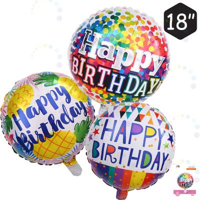 China Hot Selling Party Decoration BLN 18 Inch Round Shape Foil Balloon Ball For Birthday Decorative China Mylar Balloons With Bundle Cards for sale