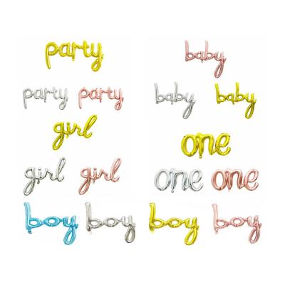 China Paty Decoration BLN Party Decorations Baby Boy United Letters Foil Balloon Factory Girl Alphabet Globos Siamese Balloons for sale