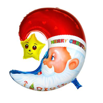 China Gift Toy BLN Moon Christmas Man Foil Balloon 2022 Merry Christmas Helium Globos Xmax Balloon for sale