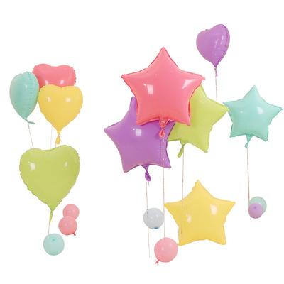 China Party Decoration BLN Balloons Wholesale Macaron Candy Color Foil Heart Globos 18 Inch Star Foil Balloon Balloon Suppliers for sale