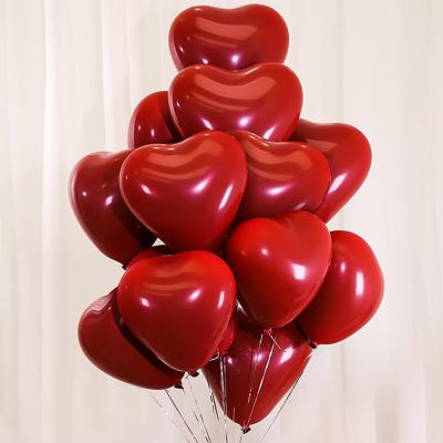 China Party Decoration BLN Thicken 10 Inch 2.2g Red Latex Balloon Factory Double Layer High Quality Heart Shape Globos Balloon for sale