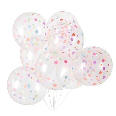 China Latex Balloon with Colorful Polka Dot Balloon Transparent Latex Foam Wedding Birthday Latex Balloon for Party Decoration for sale